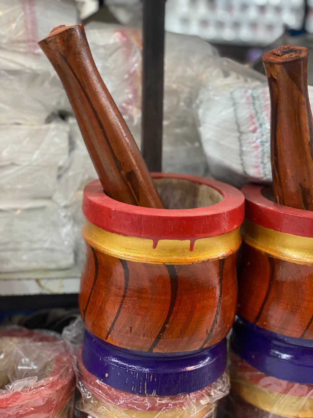 Beautiful Hand Made Wooden Chattuwata Masala grinder For Kitchen