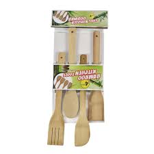 Bamboo Cooking Spoon Set Of 3