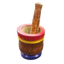 Beautiful Hand Made Wooden Chattuwata Masala grinder For Kitchen