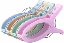 12 Pack Beach Towel Clips for Beach Chairs Jumbo Size Towel Clamps for Beach ... H hap